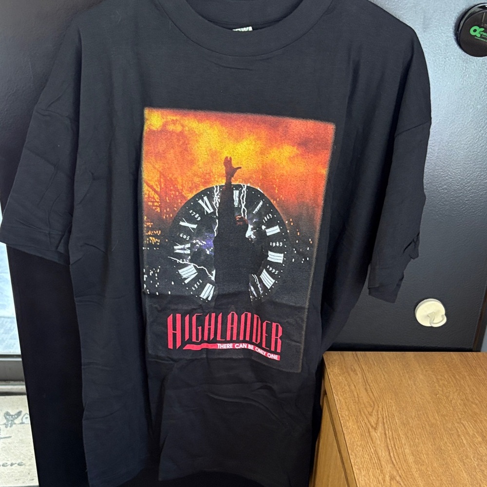 Highlander there can only be one Black Graphic T-Shirt XL never worn